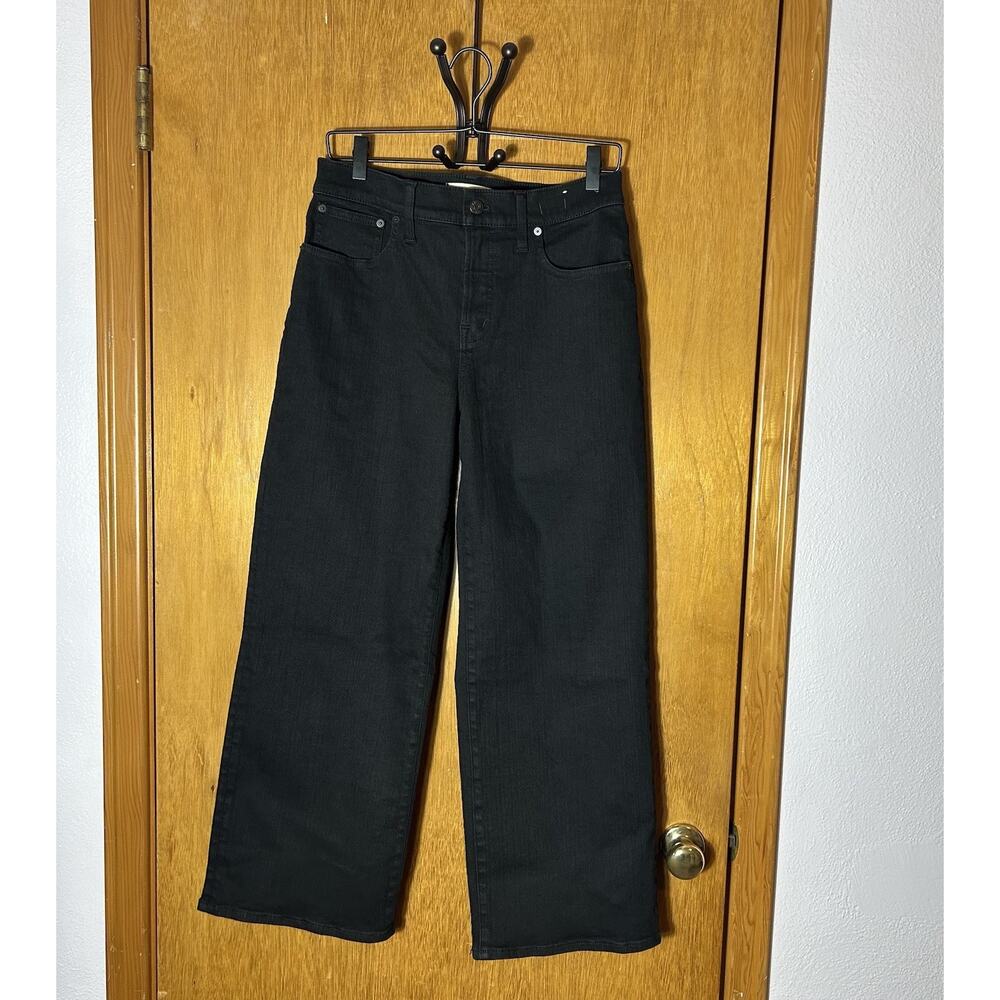 Madewell Black Wide-Leg Flare Jeans